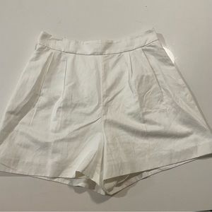 White tailored shorts